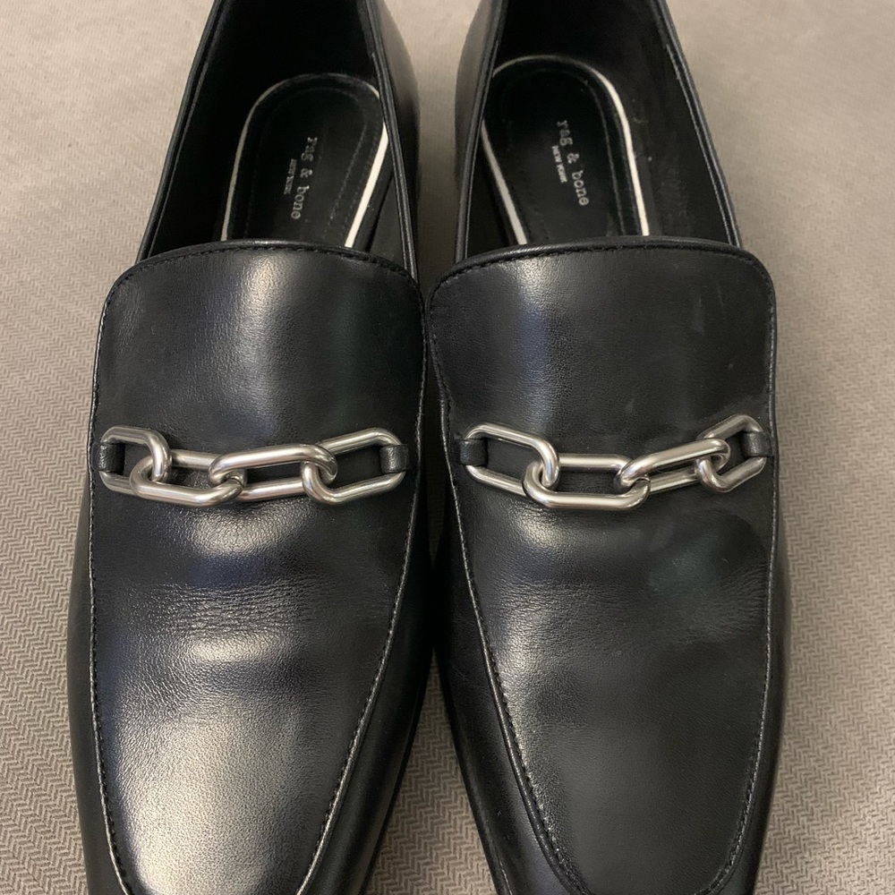 Rag & Bone Aslen black leather loafers - new - 38.5 - Picture 5 of 6